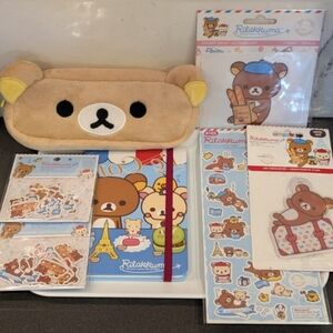 Rilakkuma In Paris Stationery Set with Plush Pencil Case